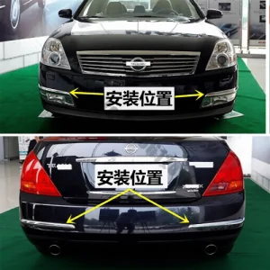 1piece Nissan Teana Model Front/Rear Bumper Chrome Moulding
