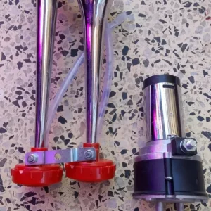 Universal 2-Pipe Air Horn Kit with 12V High-Output Motor (Complete Box Set)