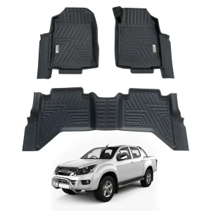 Precision-Fit, Eco-Friendly, All-Weather, Durable, Sleek, Lightweight, Non-Slip 5D Floor Mats for 5D Floor Mats for Isuzu D-Max 2012-2019