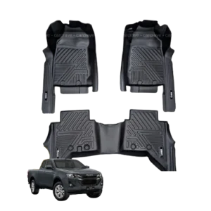 Precision-Fit, Eco-Friendly, All-Weather, Durable, Sleek, Lightweight, Non-Slip 5D Floor Mats for 5D Floor Mats for Isuzu D-Max 2012-2019