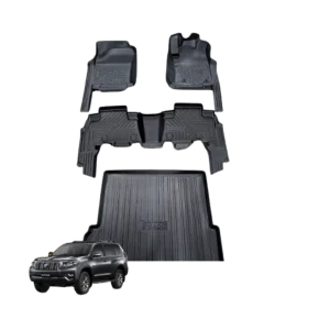 Heavy duty Customized/Modern fit 5D Floor Mats for Prado 150 (5 seater with trunk/boot) TPE