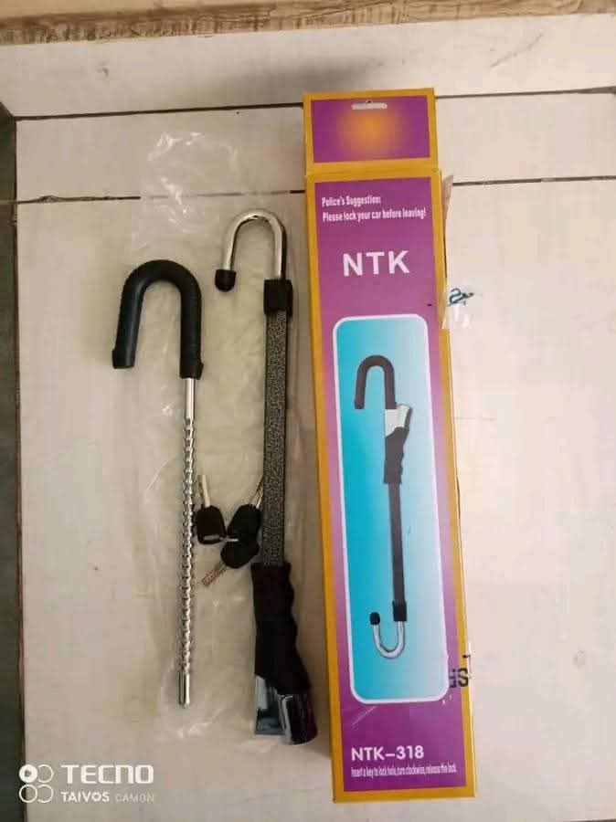 Universal Steel Car Steering Wheel and Brake Pedal Lock Kit