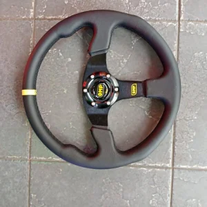 OMP Racing Sport Steering Wheel ,Deep Dish 3-Spoke Steering Wheel ,Aftermarket Performance Steering Wheel ,JDM/Rally Racing Steering Wheel ,Lightweight Aluminum Steering Hub