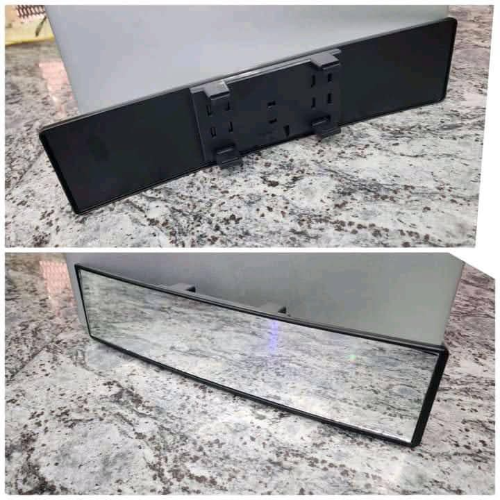 Universal Wide-Angle Clip-On Rearview Mirror with Anti-Glare Finish