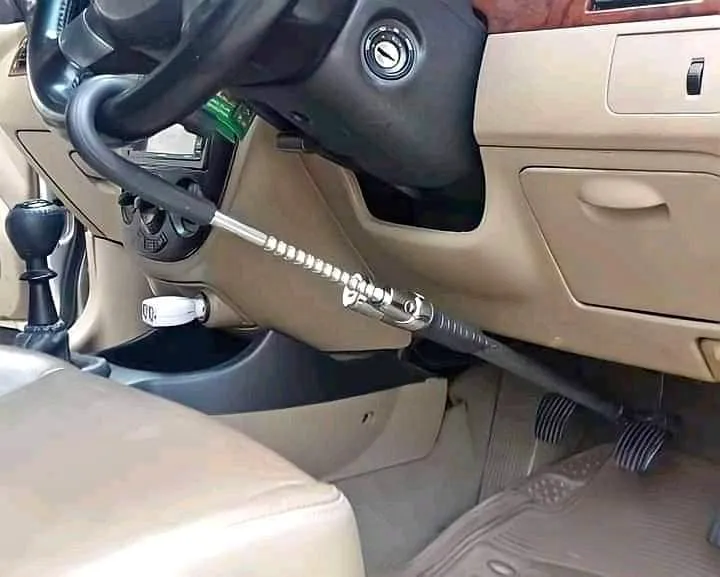 Universal Steel Car Steering Wheel and Brake Pedal Lock Kit