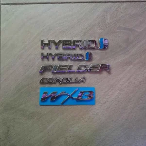 New Model Toyota Fielder Hybrid Chrome Badges (Sold Per Piece)