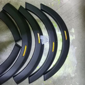 Toyota HiAce 200 Series "7L/9L Box" Matte Black Fender Flares Set with LED Indicators