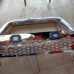 Toyota Hilux Vigo / Revo Premium Stainless Chrome Bull Bar with Dual LED Spotlights