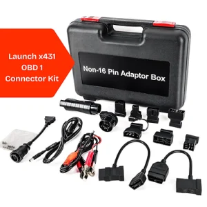 Genuine LAUNCH X431 OBD1 Non-16 Pin Connector Adapter Kit | Retro Vehicle Diagnostic Interface Box for Toyota, Nissan, BMW, Mercedes