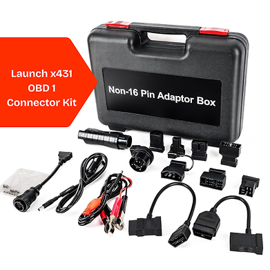 Genuine LAUNCH X431 OBD1 Non-16 Pin Connector Adapter Kit | Retro Vehicle Diagnostic Interface Box for Toyota, Nissan, BMW, Mercedes