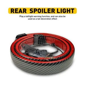 Premium Universal 1.5m Carbon Fiber Pattern Boot Spoiler with End Caps