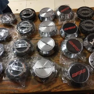 Universal Multi-Brand 60mm Alloy Wheel Center Hub Cap Badges (4-Piece Set)