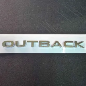 Subaru Outback Chrome Rear Tailgate / Side Door Emblem Badge Sticker - Sold Per Piece