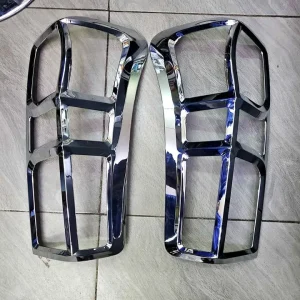 Isuzu D-Max Custom Chrome Rear Tail Light Grill Guard Covers - 2Pcs Left & Right Set