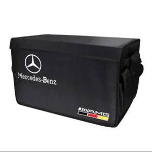 Mercedes-Benz AMG Branded Collapsible Car Trunk Organizer Box - Large Capacity Black