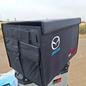 Mazda Sport Branded Collapsible Car Trunk Organizer Box - Large Capacity Black