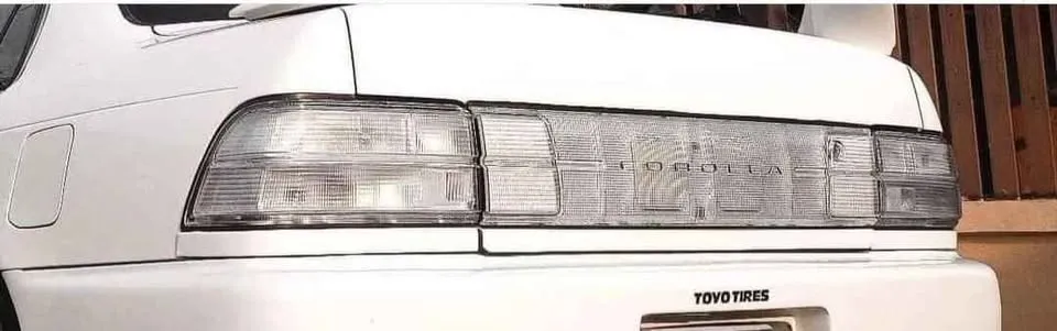 Toyota Corolla AE100 AE101 Aftermarket Clear LED Tail Lights and Boot Panel Set - Image 3