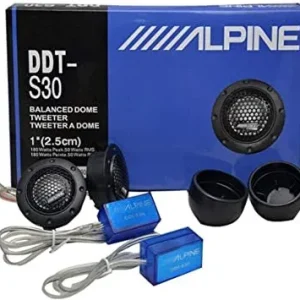 Alpine DDT-S30 1-Inch Balanced Dome Tweeter Kit (Matching Pair Set)