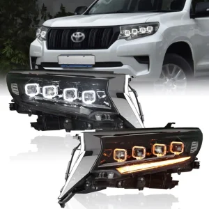 Toyota Land Cruiser Prado J150 2018-2022 Premium Bugatti-Style Quad-LED Headlights Set