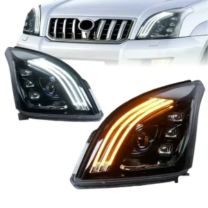 Toyota Land Cruiser Prado FJ120 2002-2009 Premium LED Projector Headlights Set