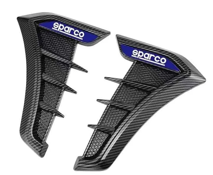 Universal Carbon Fiber Pattern Front Fender Side Vent Trims (2Pcs Pair Set) - Image 5