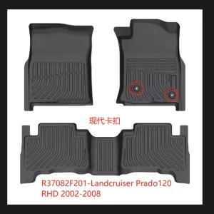 Toyota Land Cruiser Prado 120 (2002–2008) Premium 3D TPE Floor Mats Set