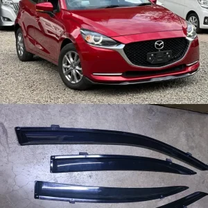 Original Window Visors Mazda 2/Demio 2021+ New Model – Durable 4Pcs Set