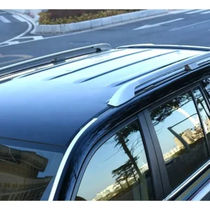 Toyota Land Cruiser Prado J150 Premium Roof Rack Rails Set – Black / Silver Longitudinal Cargo Bars Assembly (2Pcs Set)