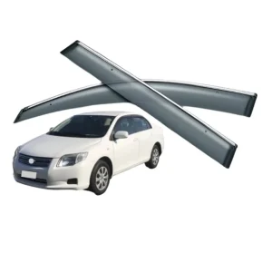 Dark Smoke Side Door Rain Guards with Chrome Line for Toyota Axio 2007–2012