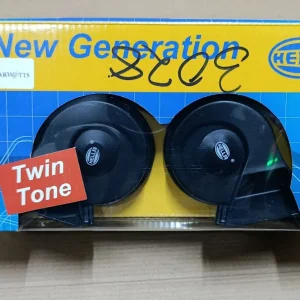 Genuine Hella New Generation 12V Twin Tone Universal Snail Horn Set
