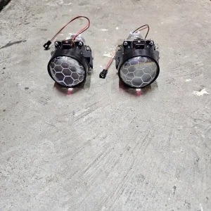 3.0 Inch Bi-LED Projector Lenses Honeycomb Etched Pattern (Pair Set)