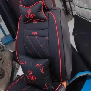 Universal VIP Premium Diamond Leather Car Seat Covers Set | 5 Seater Full Set