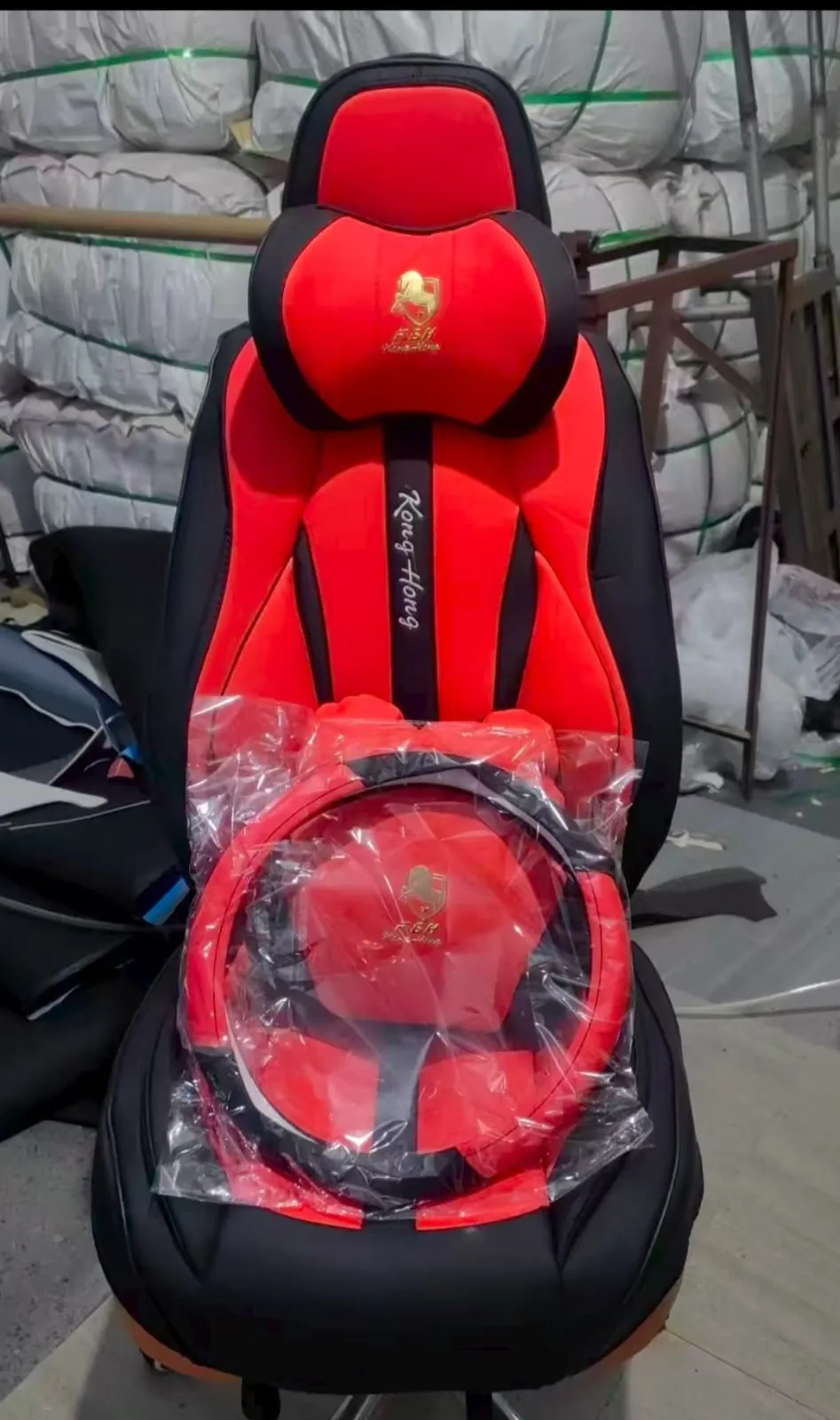 Universal Sport Racing Leather Car Seat Covers Set | 5 Seater Full Set