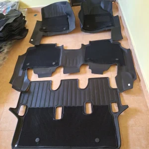 Premium 7D Custom-Fit Luxury Car Floor Mats Set (Solid Matte Black Edition)