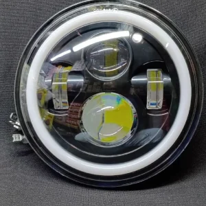 Universal 7-Inch Round High-Power LED Projector Headlight Upgrade Modules | Symmetrical Set & Individual Replacement Unit Options