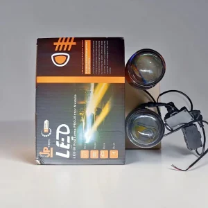 Universal 3-Inch Bi-LED Projector Fog Light Lens Kit (Triple-Color Matrix: White, Warm White, Yellow)