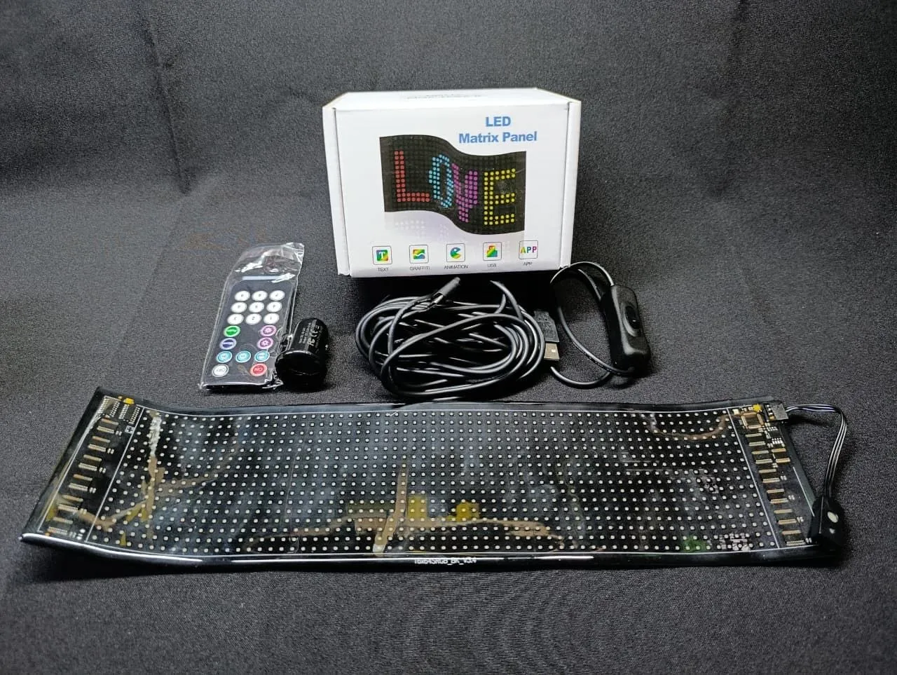 Flexible Car LED Matrix Panel 12x68cm Price in Kenya | App Controlled