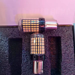 Universal High-Intensity LED Bayonet Turn Signal Indicator Bulbs (2-Piece Symmetrical Pair Set)