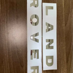 Premium Polished Chrome Raised 3D Bonnet & Tailgate Land Rover Lettering Emblem Decal Set Kenya