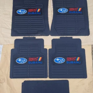 Subaru STi Performance Heavy-Duty Rubber Floor Mats (5-Piece Complete Set)
