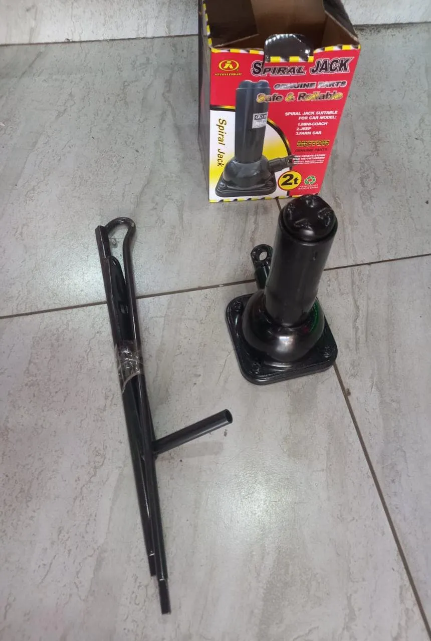 Premium 2-Ton Mechanical Mechanical Spiral Bottle Jack & Folding Hand Crank Lever Kit