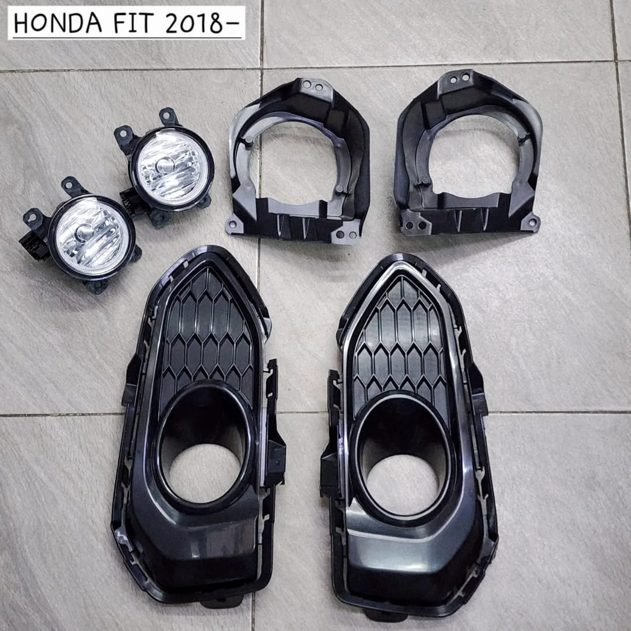 Honda Fit / Jazz GK5 Premium Complete Front Bumper Fog Light Retrofit Overhaul Kit | 2018–2020 Facelift Edition