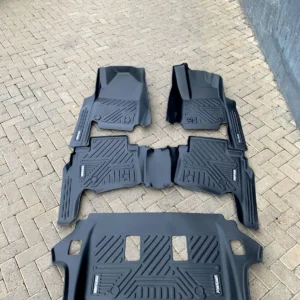Custom-Fit Heavy-Duty Waterproof Deep-Dish Floor Mats & Trunk Boot Liner Combo Set for Toyota Fortuner (Complete Full Cabin All-Weather Shield Package)