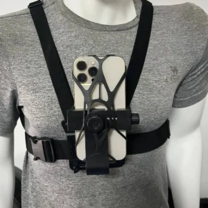 Universal Smartphone Chest Mount Harness Strap Kit | Hands-Free Action Camera Body Mount | Single Pack