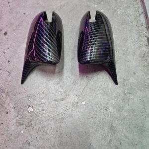 Toyota Mark X Old Model Carbon Fiber Style Side Mirror Covers – Premium M-Style Replacement Caps Pair (Left & Right Set)