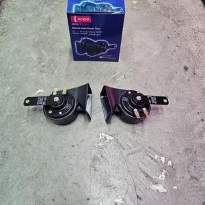 Original Denso Electric Horn Power Tone Set – Premium Waterproof Snail Horn Kit 24V High & Low Tone Pair